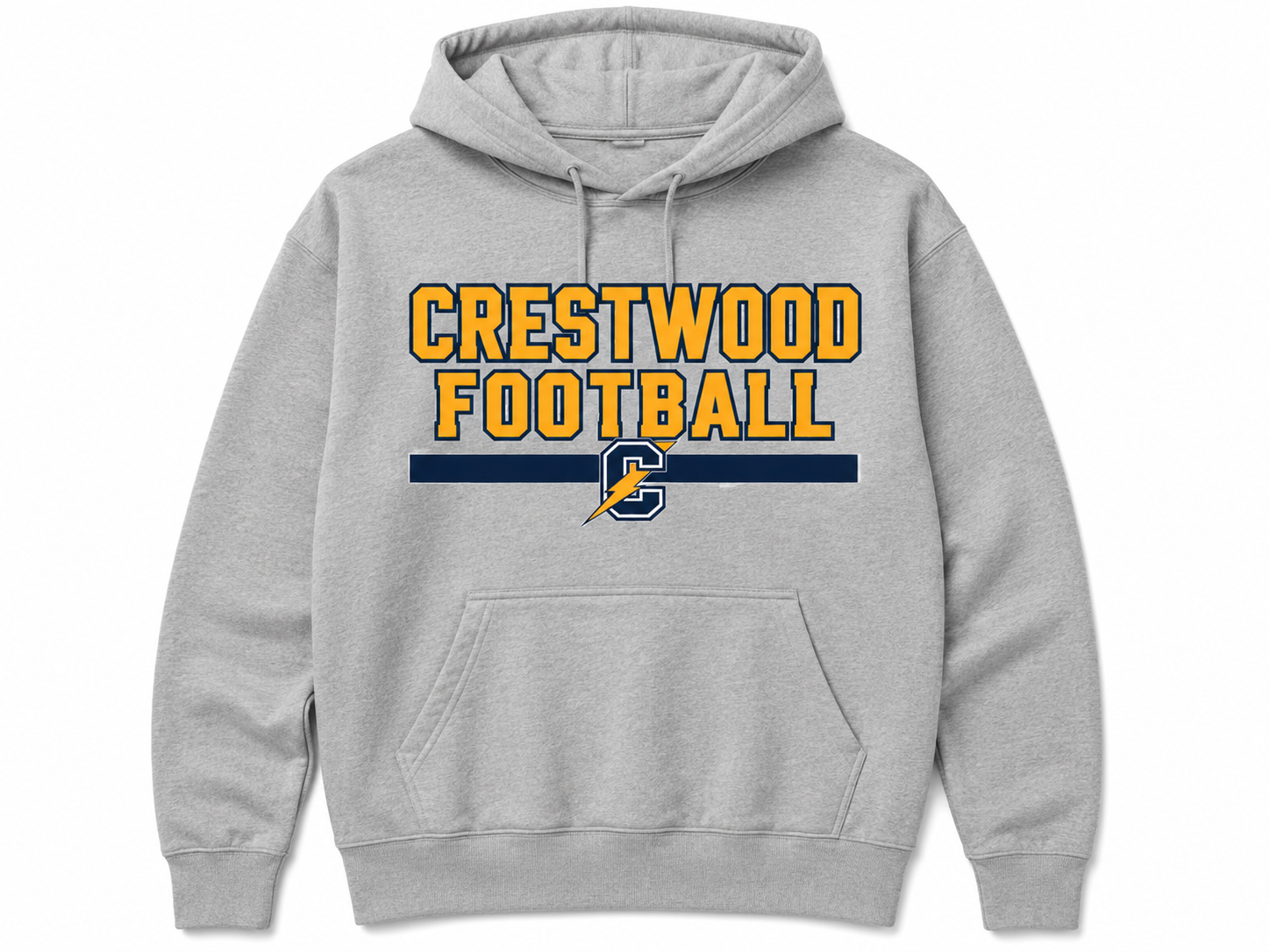 Crestwood Football Grey Hoodie