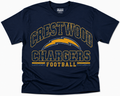 Navy Blue Vintage Crestwood Football Tee