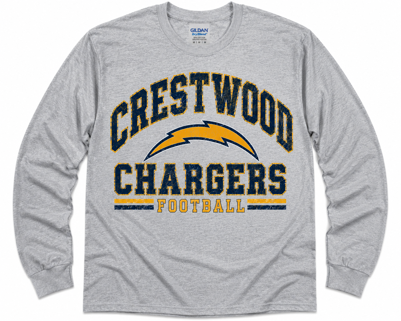 Long Sleeve Vintage Style Grey Tee