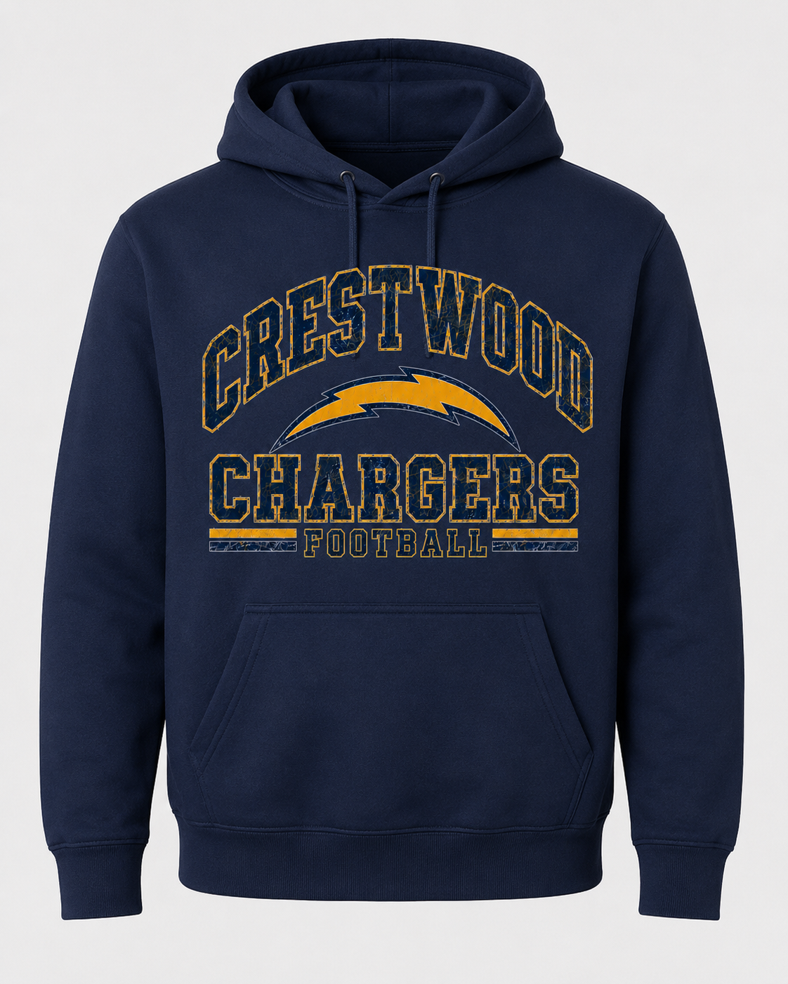 Vintage Navy Crestwood Football Hoodie