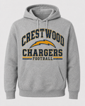Vintage Grey Crestwood Football Hoodie