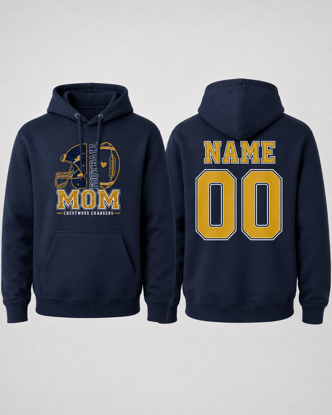 Chargers  Navy Mom Custom Hoodie