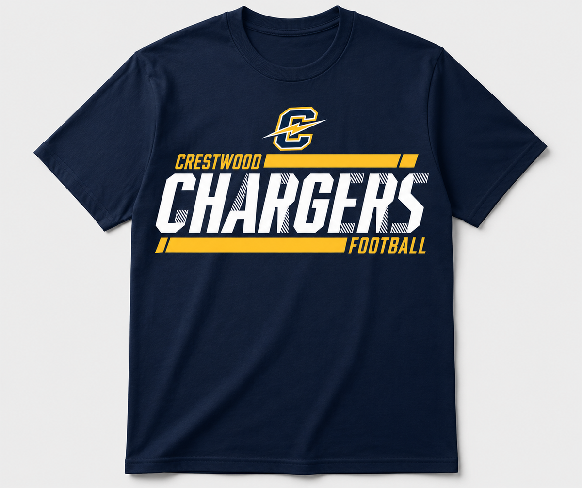 Crestwood Football Modern T shirt design