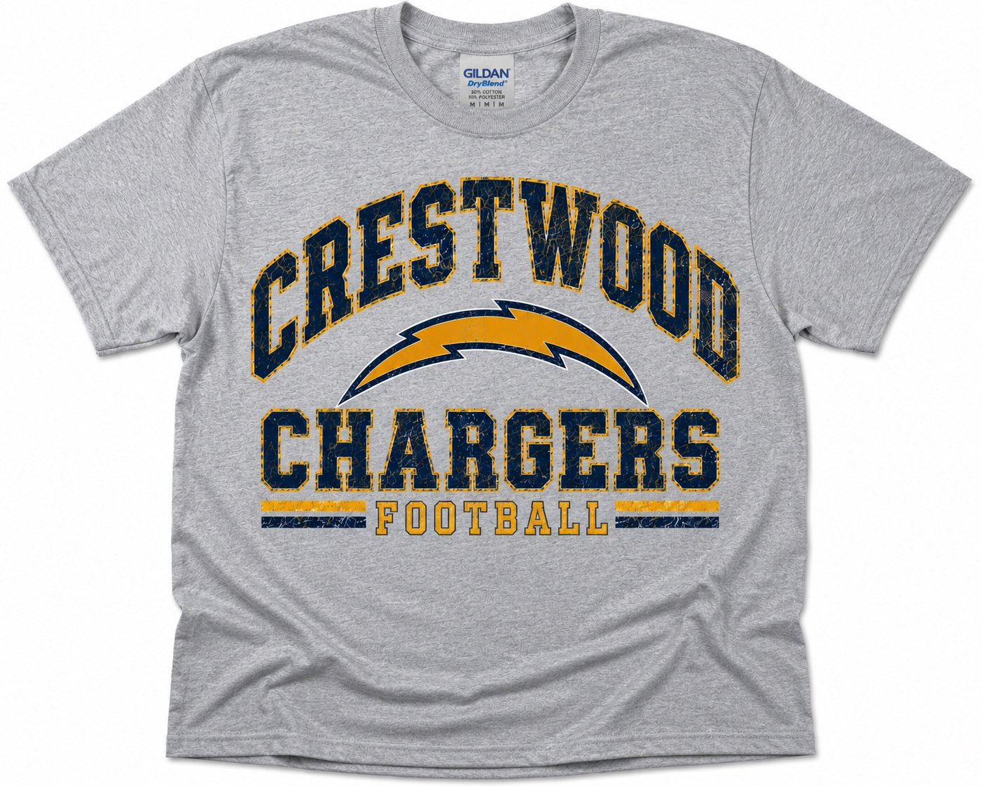 Crestwood Football Vintage Design Short Sleeve Tee