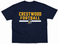 Crestwood Football Navy T shirt
